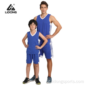 Jersey de basquete juvenil de uniforme de basquete masculino